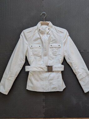White Motorcycle Inspired Jacket